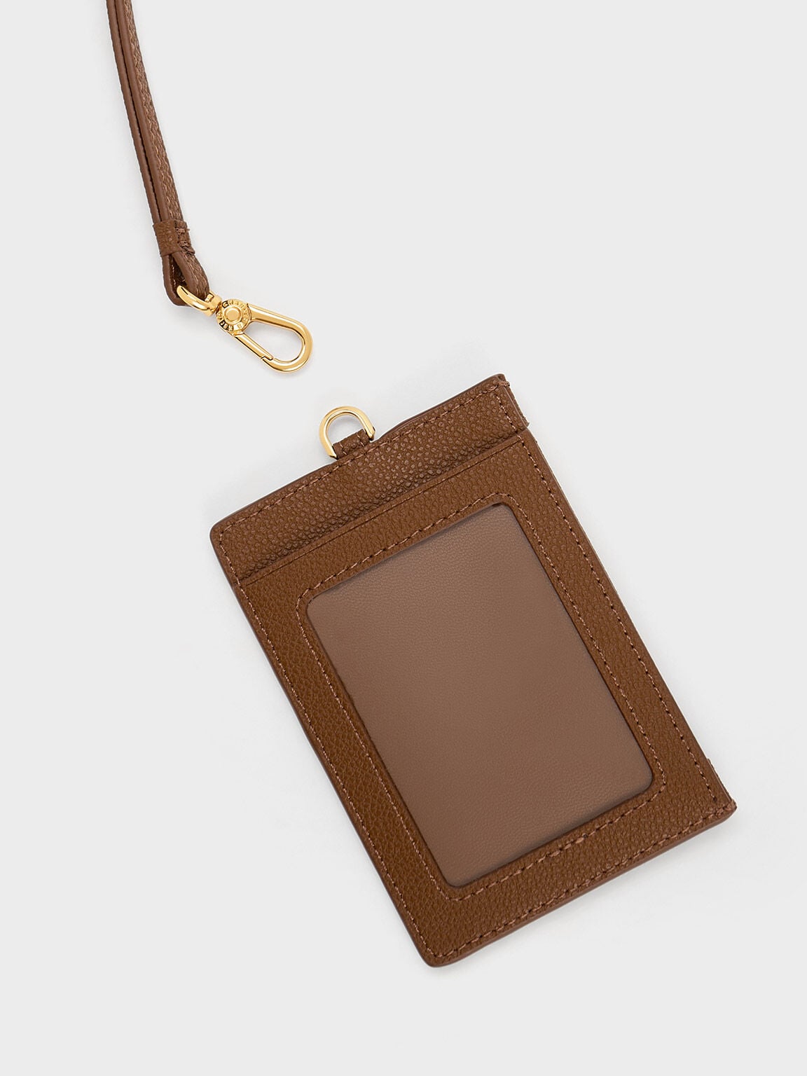 CHARLES & KEITH Smart Buy | Twilia Card Holder With Lanyard - Chocolate
