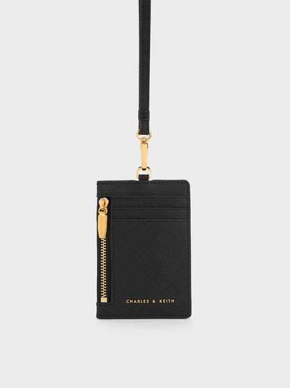CHARLES & KEITH Quality | Twilia Card Holder With Lanyard - Black