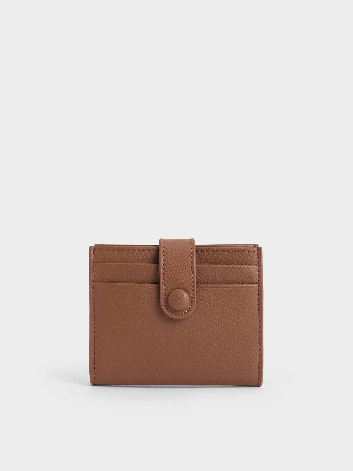 CHARLES & KEITH Trusted | Bliss Snap Button Card Holder - Chocolate