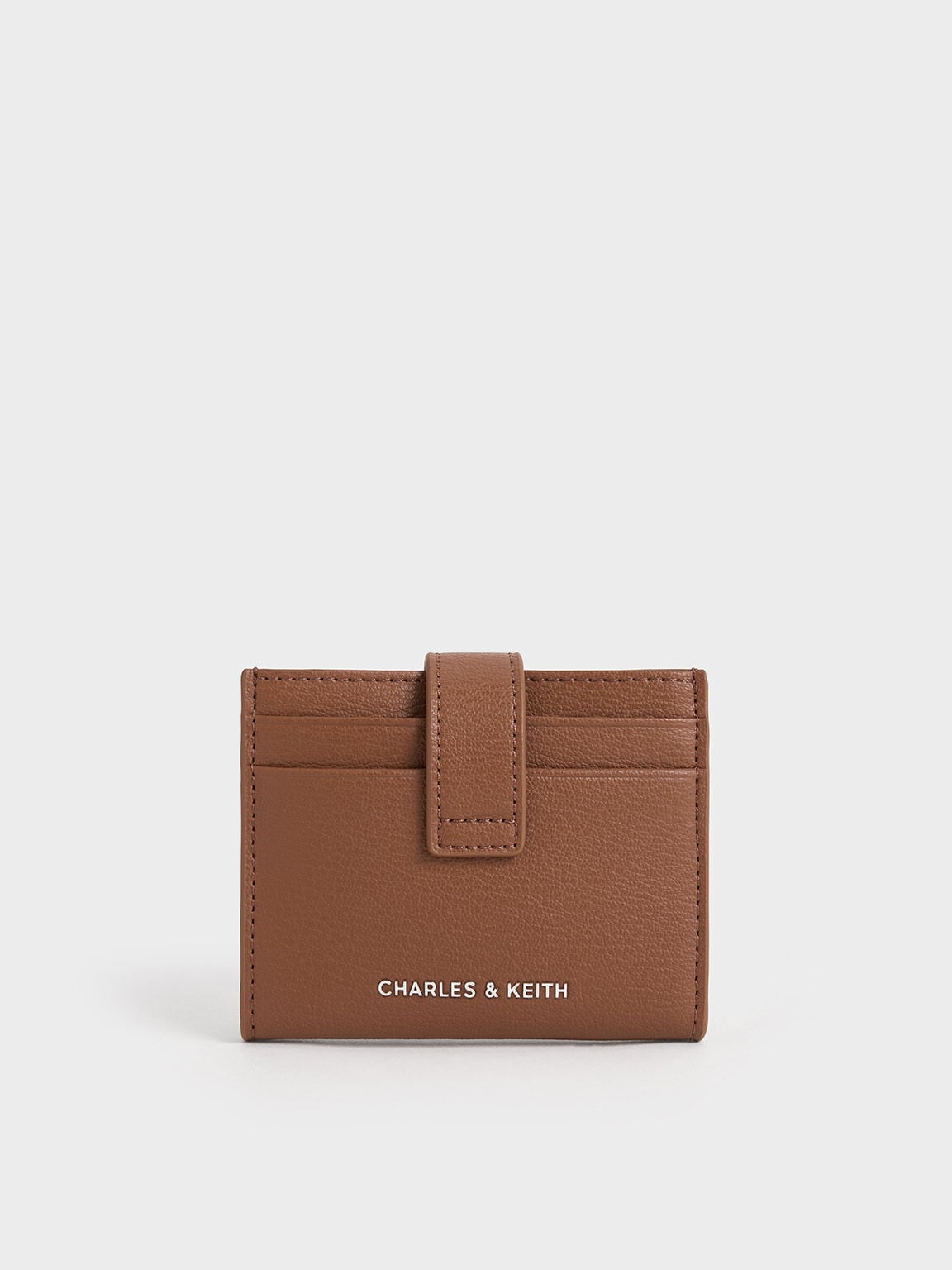 CHARLES & KEITH Trusted | Bliss Snap Button Card Holder - Chocolate