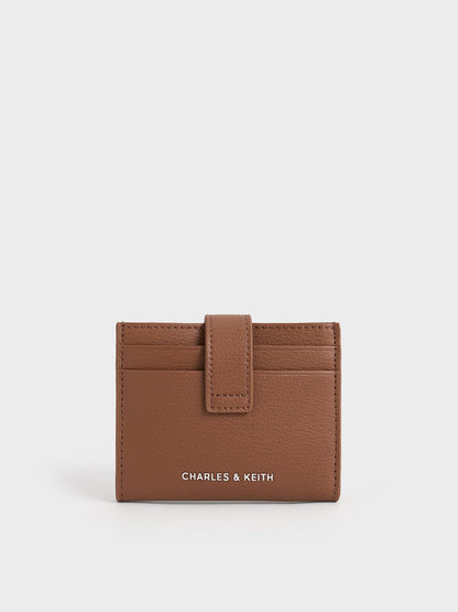 CHARLES & KEITH Trusted | Bliss Snap Button Card Holder - Chocolate