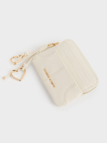 CHARLES & KEITH Great Value | Ciara Top-Zip Card Holder - Cream