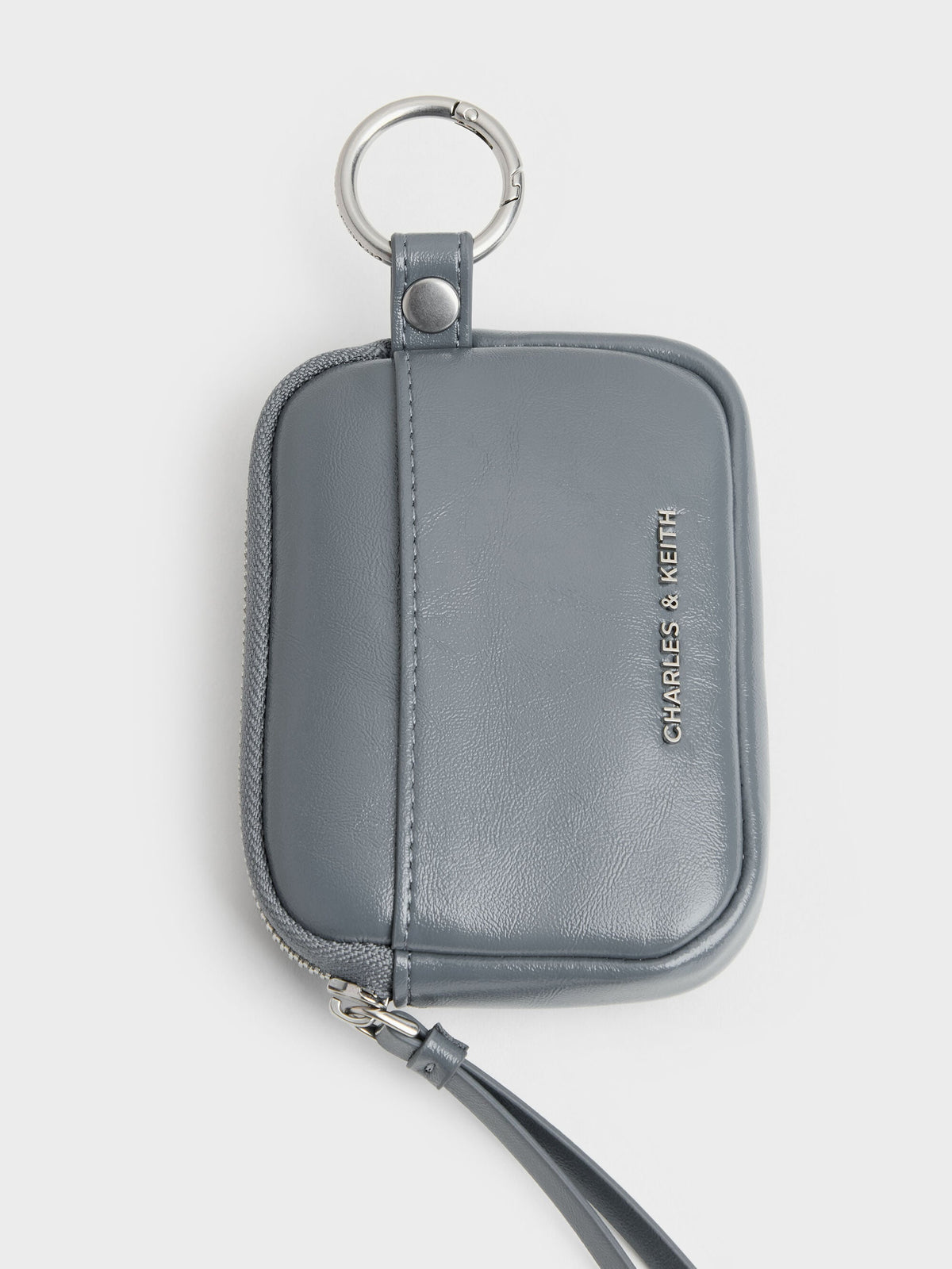 CHARLES & KEITH Classic | Tatiana Zip-Around Card Holder - Smoky Blue