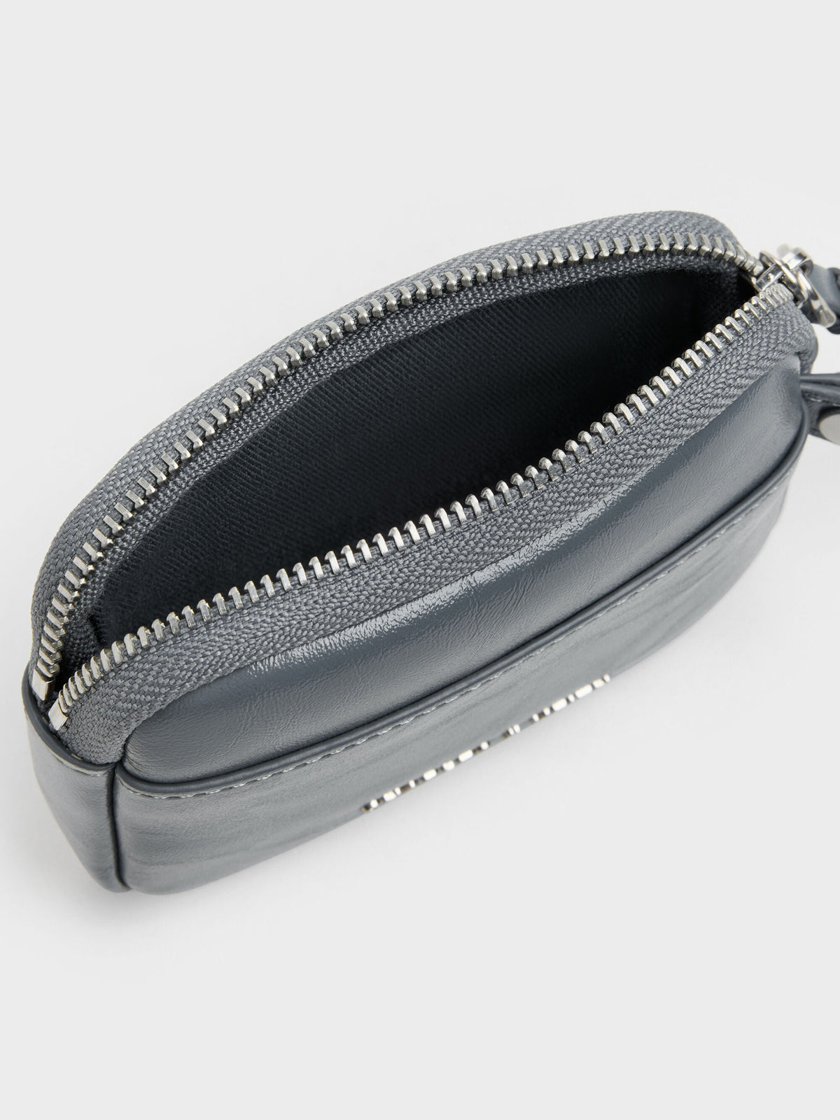 CHARLES & KEITH Classic | Tatiana Zip-Around Card Holder - Smoky Blue