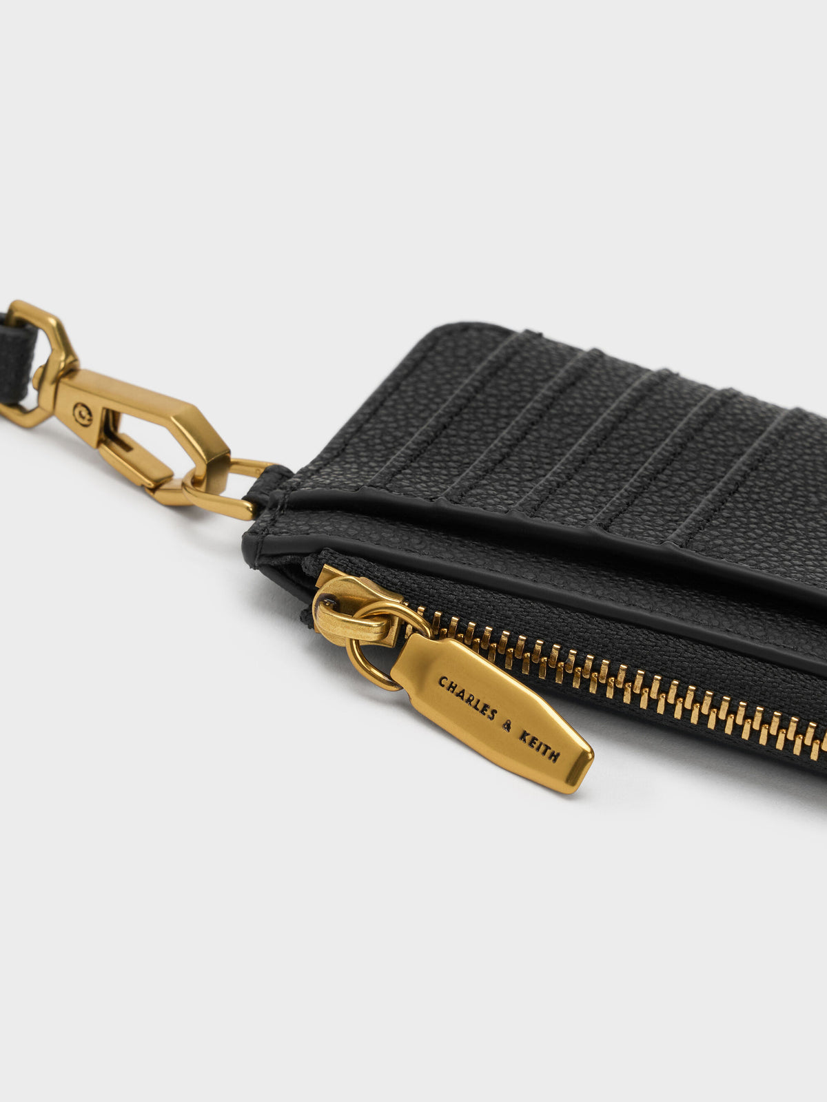 CHARLES & KEITH Classic | Dixie Wristlet Card Holder - Black