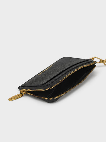 CHARLES & KEITH Classic | Dixie Wristlet Card Holder - Black