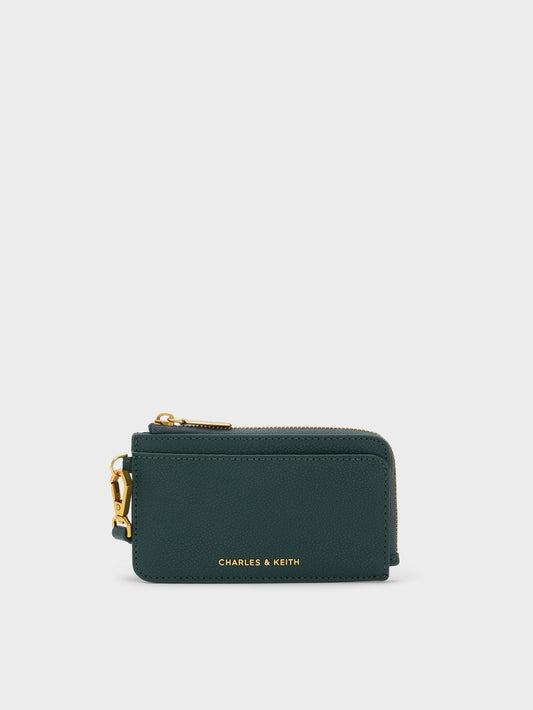 CHARLES & KEITH Customer Favorite | Multi-Slot Wristlet Card Holder - Dark Green