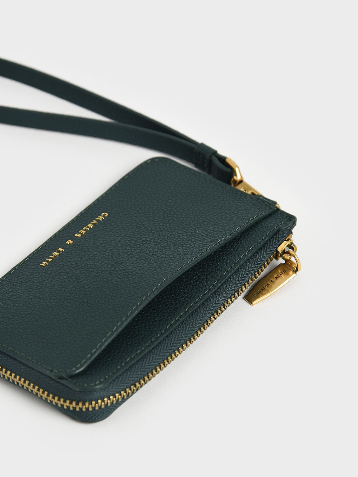 CHARLES & KEITH Customer Favorite | Multi-Slot Wristlet Card Holder - Dark Green
