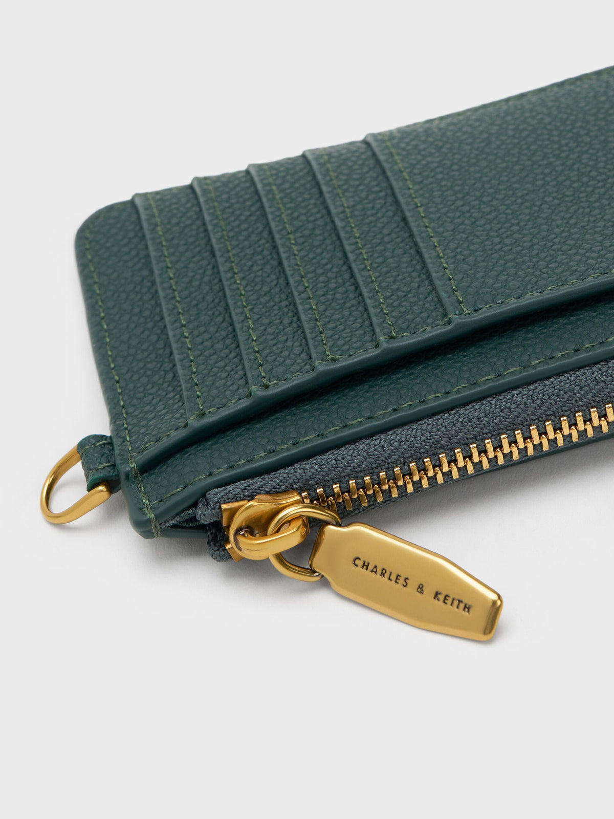 CHARLES & KEITH Customer Favorite | Multi-Slot Wristlet Card Holder - Dark Green