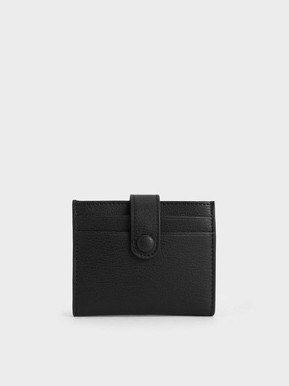 CHARLES & KEITH Trending | Bliss Snap Button Card Holder - Noir