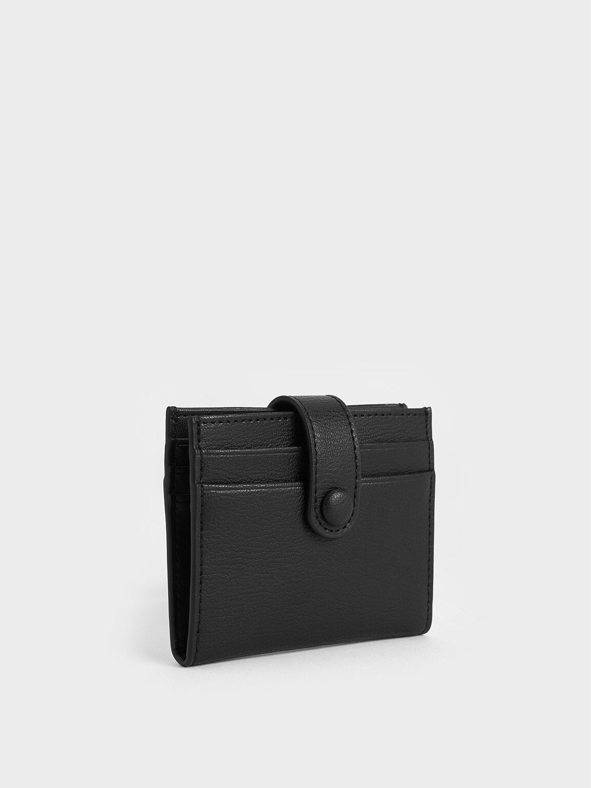 CHARLES & KEITH Trending | Bliss Snap Button Card Holder - Noir
