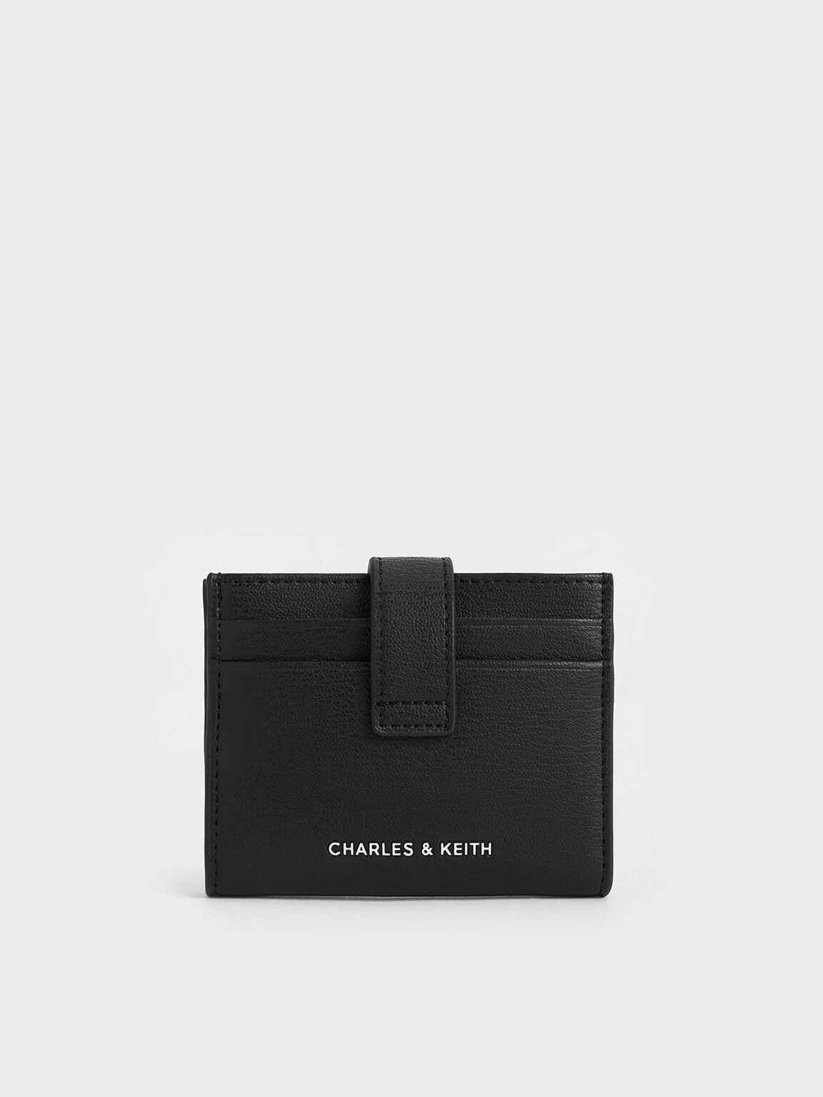 CHARLES & KEITH Trending | Bliss Snap Button Card Holder - Noir