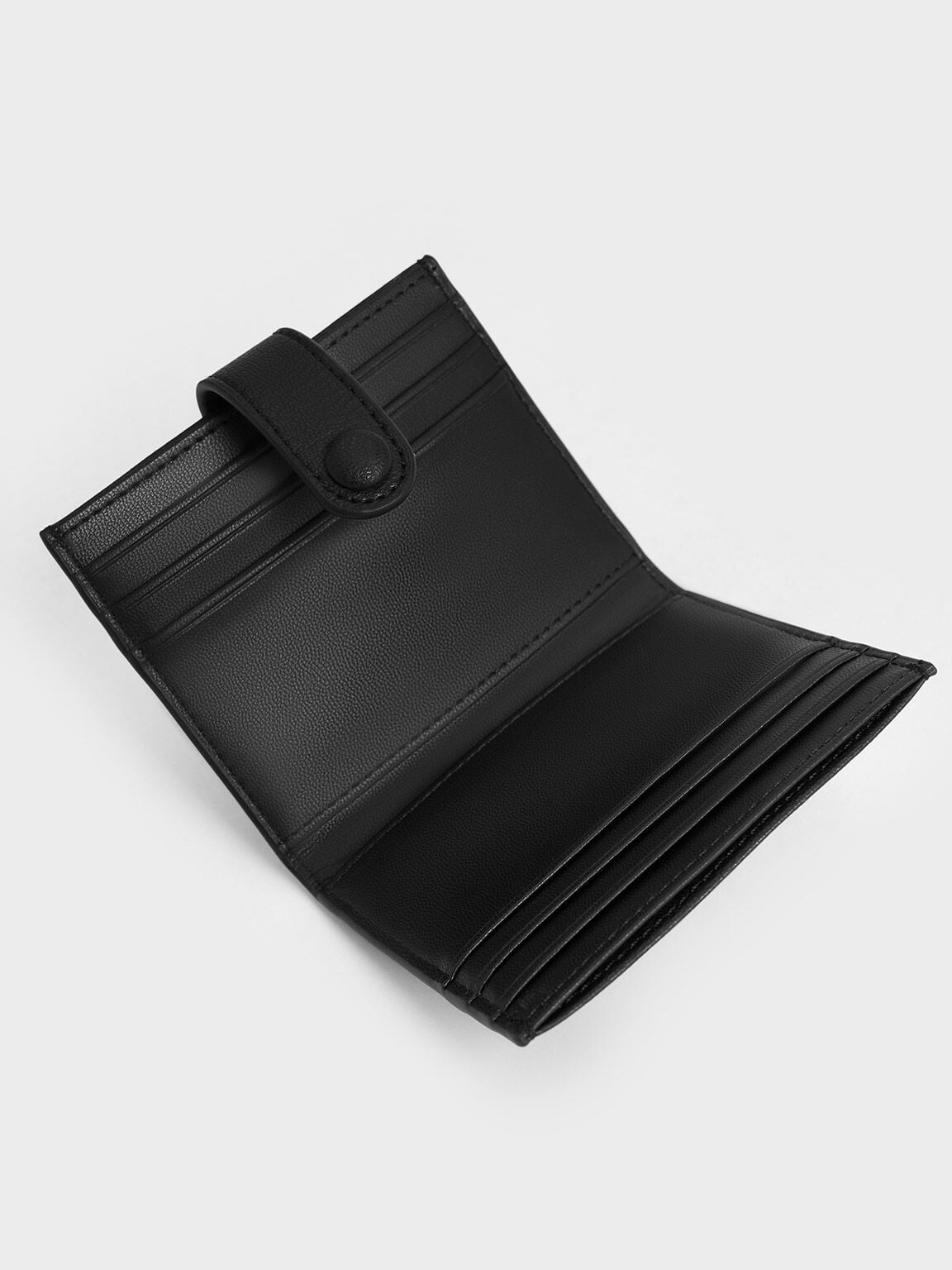 CHARLES & KEITH Trending | Bliss Snap Button Card Holder - Noir