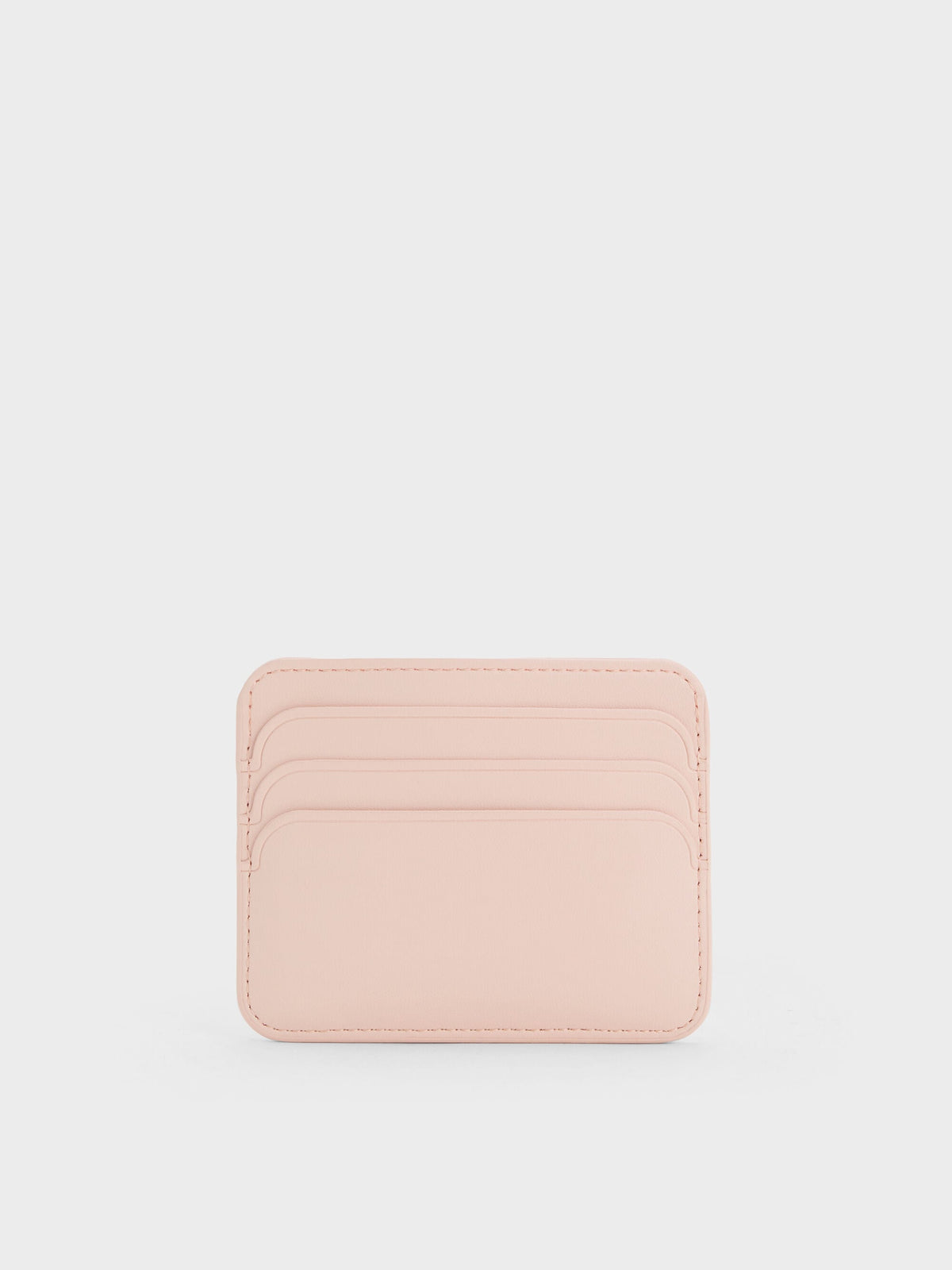 CHARLES & KEITH Smart Buy | Cleo Two-Tone Quilted Card Holder - Soft Pink