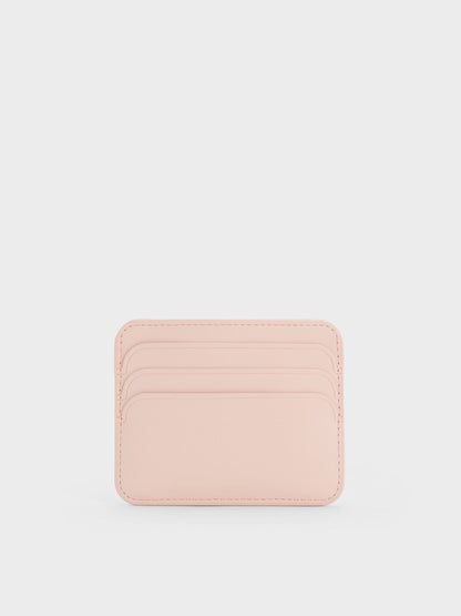 CHARLES & KEITH Smart Buy | Cleo Two-Tone Quilted Card Holder - Soft Pink