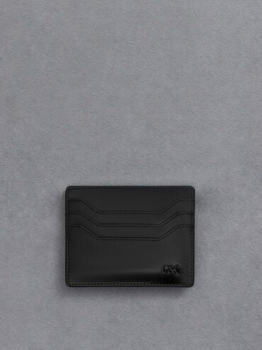 CHARLES & KEITH Smart Buy | Carli Leather Multi-Slot Card Holder - Black