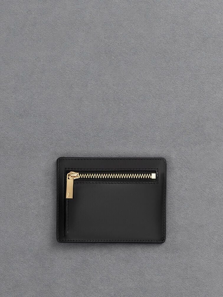 CHARLES & KEITH Smart Buy | Carli Leather Multi-Slot Card Holder - Black