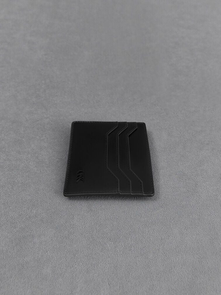 CHARLES & KEITH Smart Buy | Carli Leather Multi-Slot Card Holder - Black