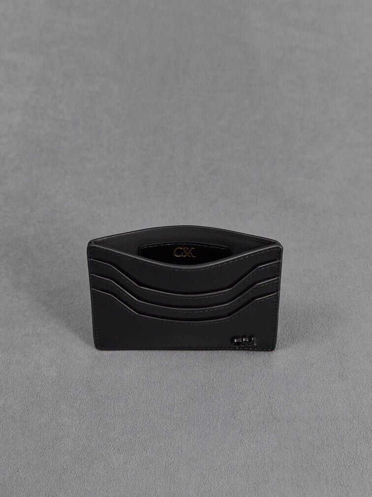 CHARLES & KEITH Smart Buy | Carli Leather Multi-Slot Card Holder - Black
