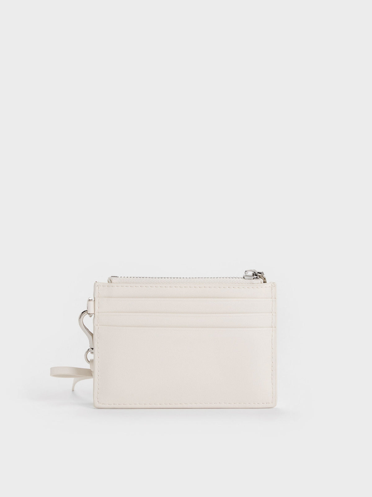 CHARLES & KEITH Top Pick | Hazel Bow Panelled Card Holder - Cream