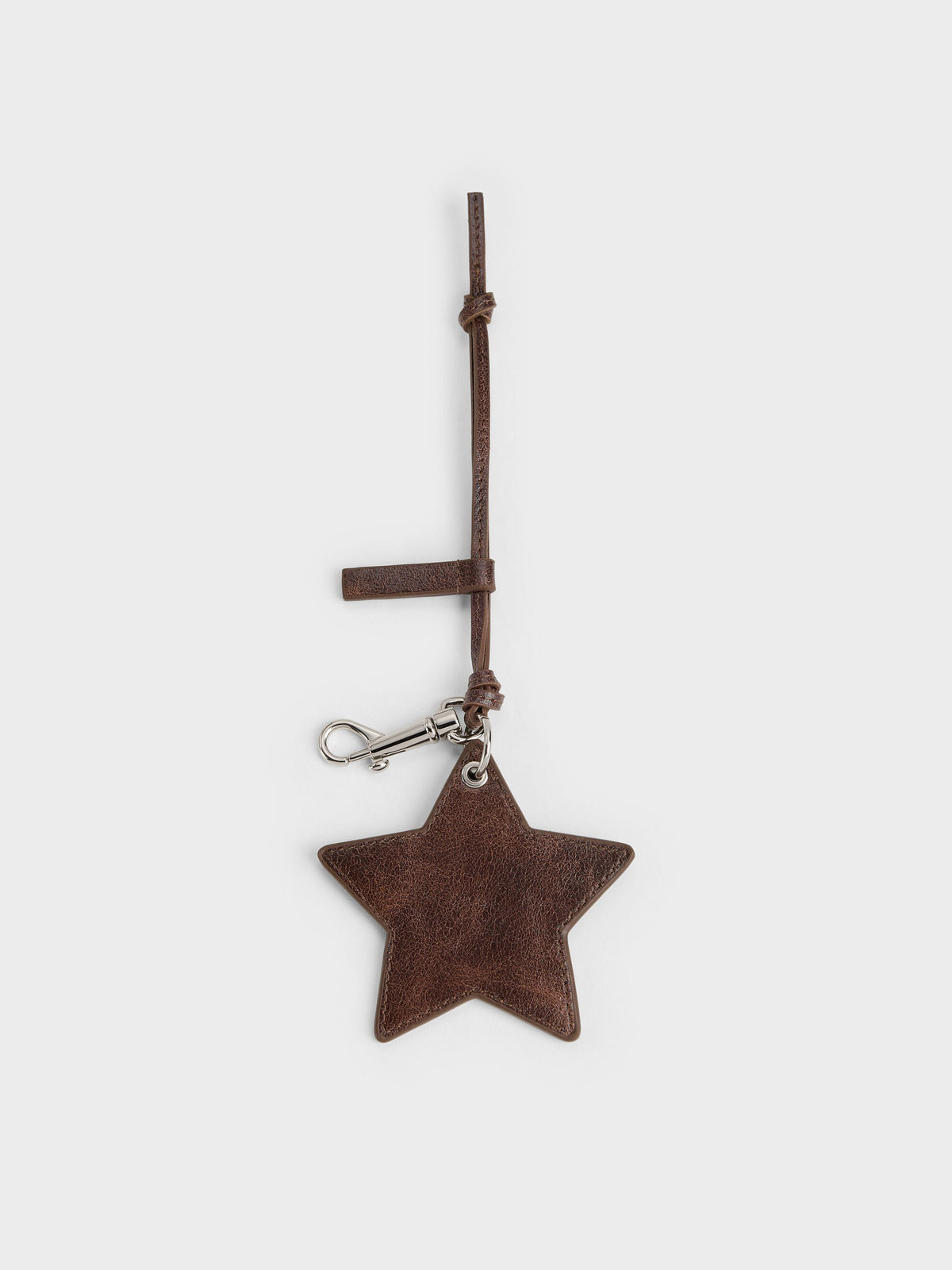 CHARLES & KEITH Premium | Noane Star Mirror Charm - Distressed Coffee