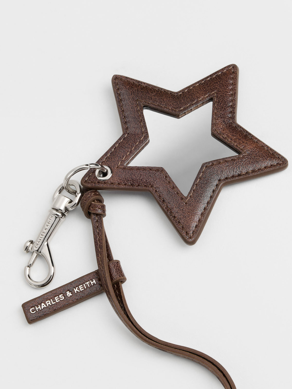 CHARLES & KEITH Premium | Noane Star Mirror Charm - Distressed Coffee