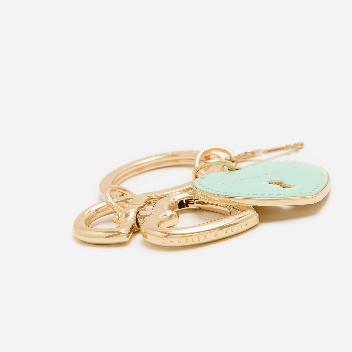 CHARLES & KEITH Customer Favorite | Heart Lock Keychain - Turquoise