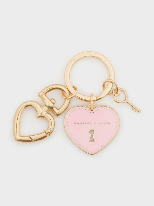 CHARLES & KEITH Customer Favorite | Heart Lock Keychain - Pink