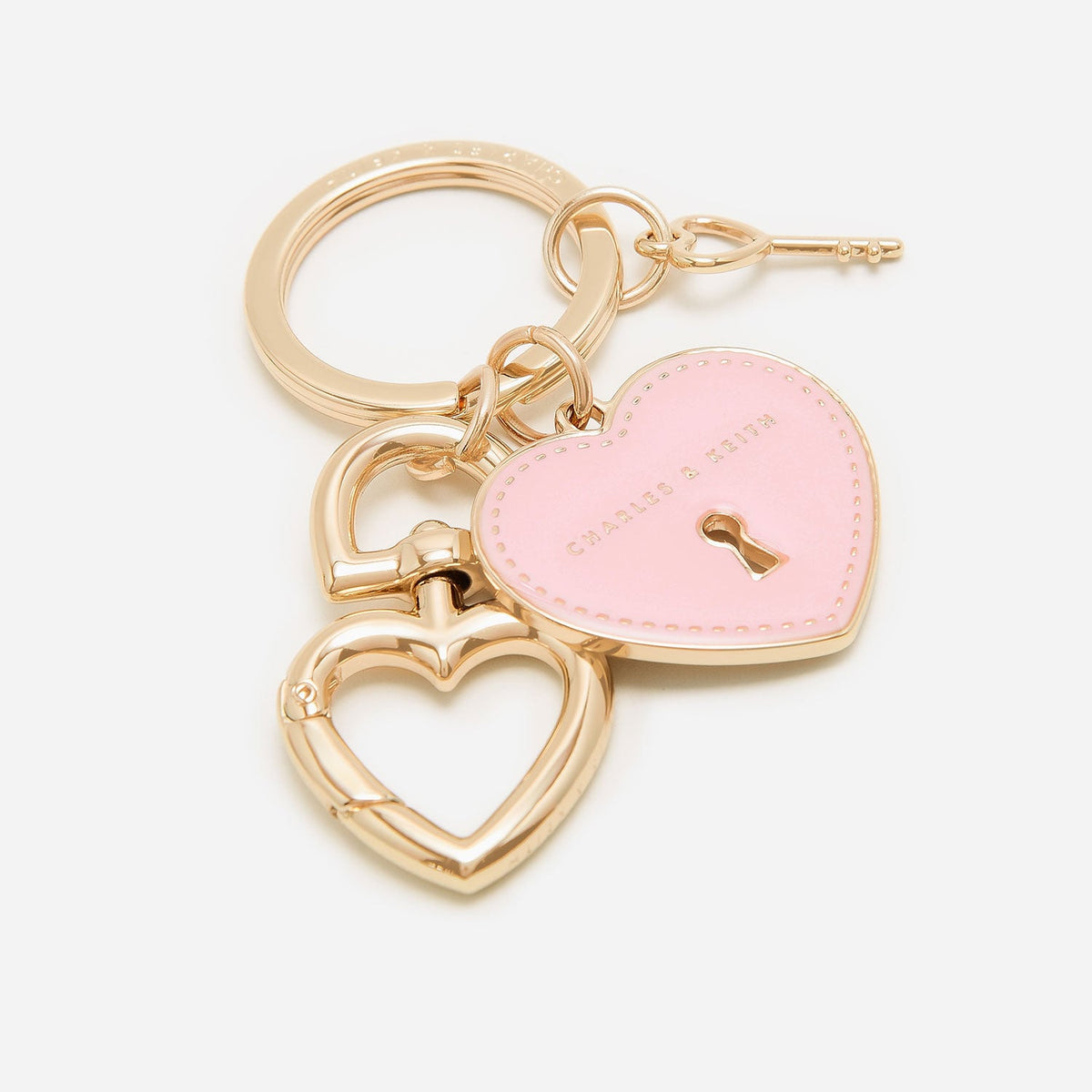 CHARLES & KEITH Customer Favorite | Heart Lock Keychain - Pink