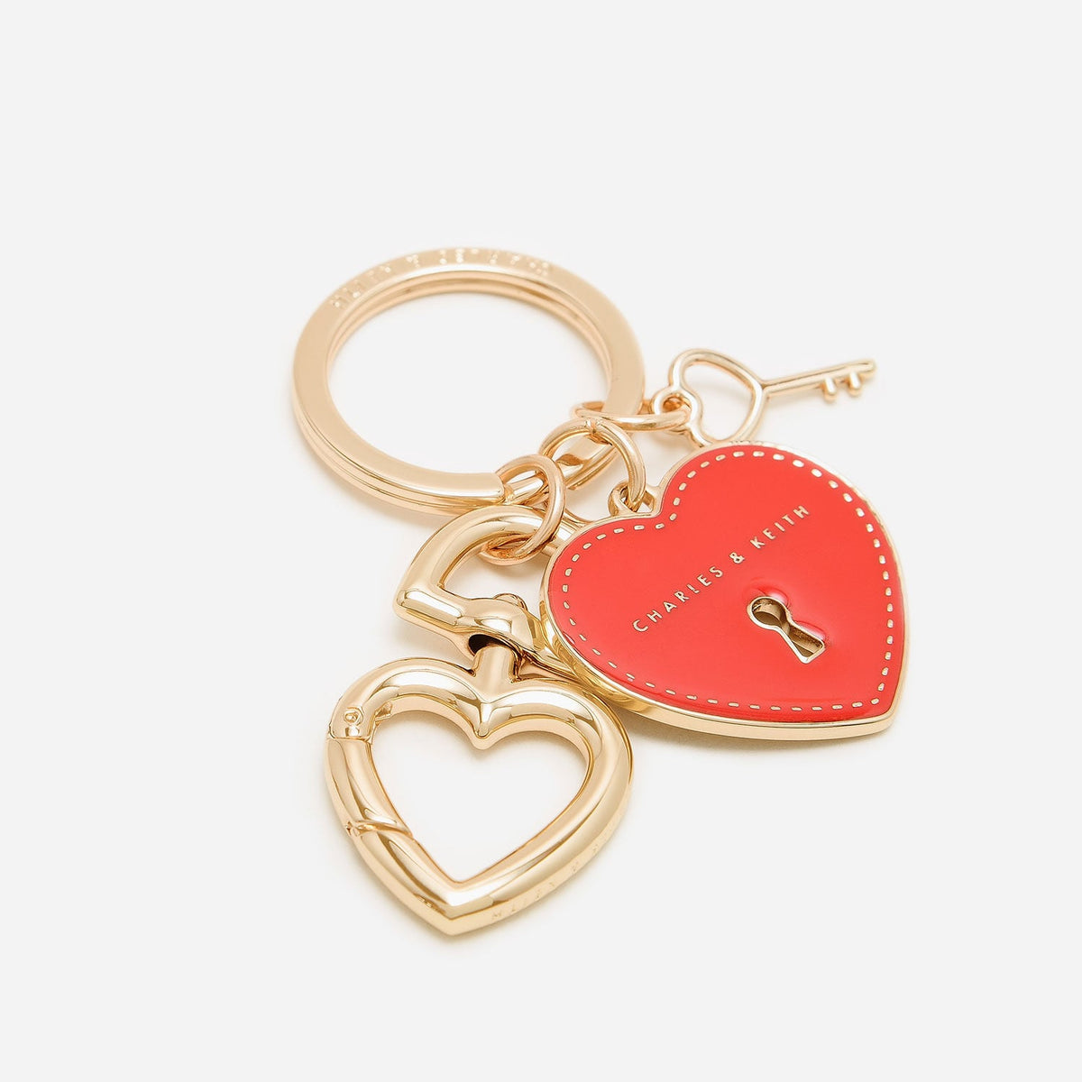 CHARLES & KEITH Top Pick | Heart Lock Keychain - Red