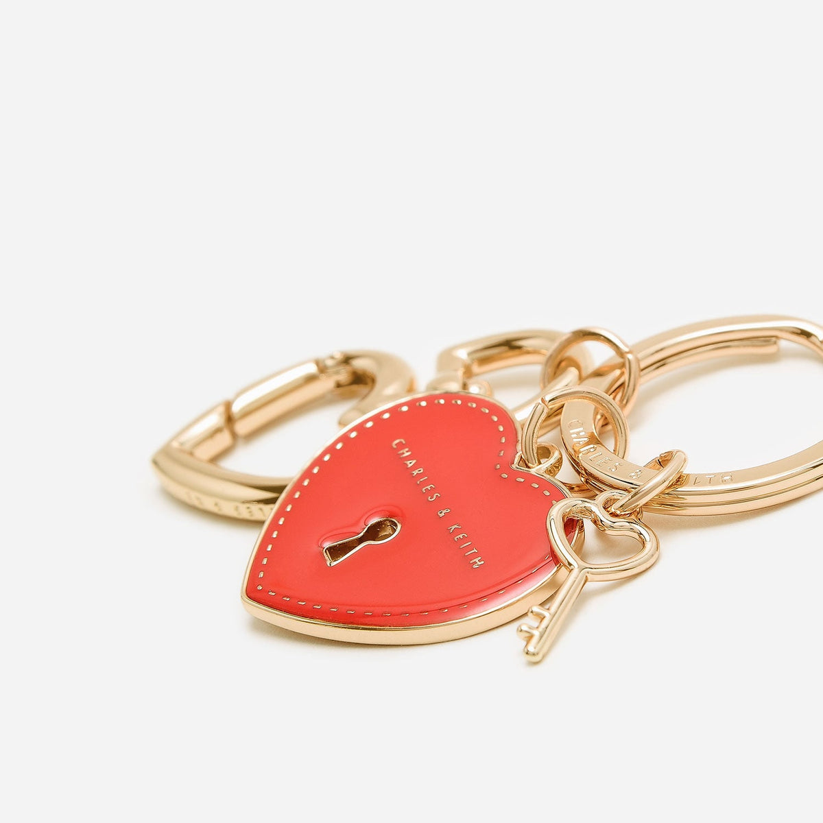 CHARLES & KEITH Top Pick | Heart Lock Keychain - Red
