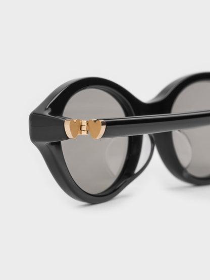 CHARLES & KEITH Discount | Pecola Oval Sunglasses - Black