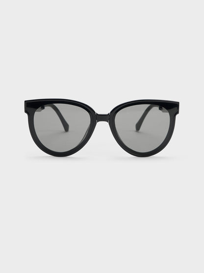 CHARLES & KEITH Popular | Brea Foldable Aviator Sunglasses - Black