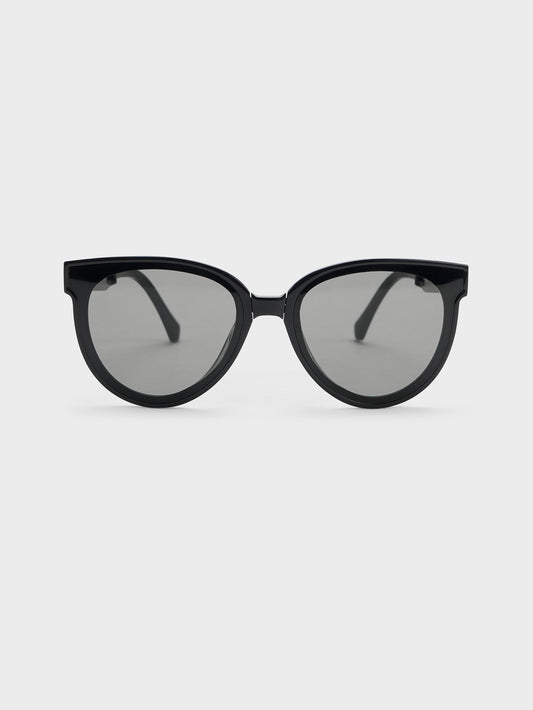 CHARLES & KEITH Popular | Brea Foldable Aviator Sunglasses - Black