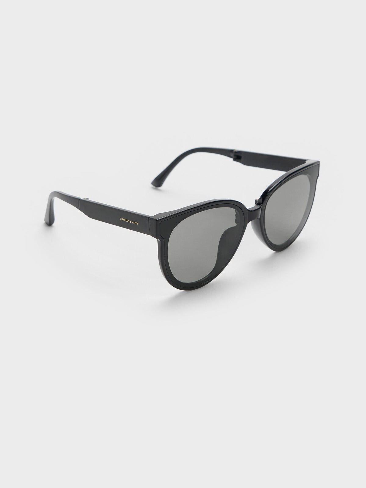 CHARLES & KEITH Popular | Brea Foldable Aviator Sunglasses - Black