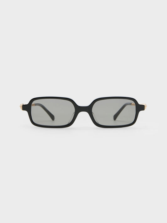 CHARLES & KEITH Deals | Sable Knot Rectangular Sunglasses - Black
