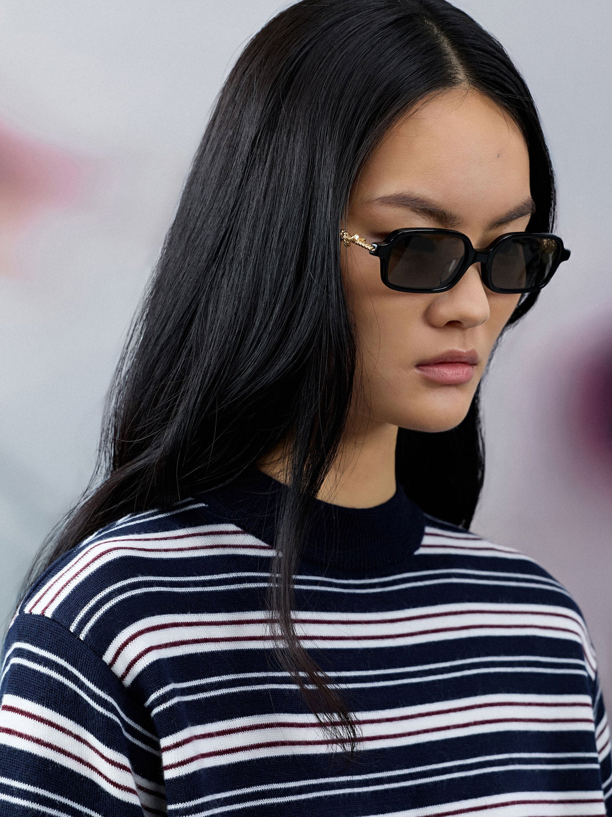 CHARLES & KEITH Deals | Sable Knot Rectangular Sunglasses - Black