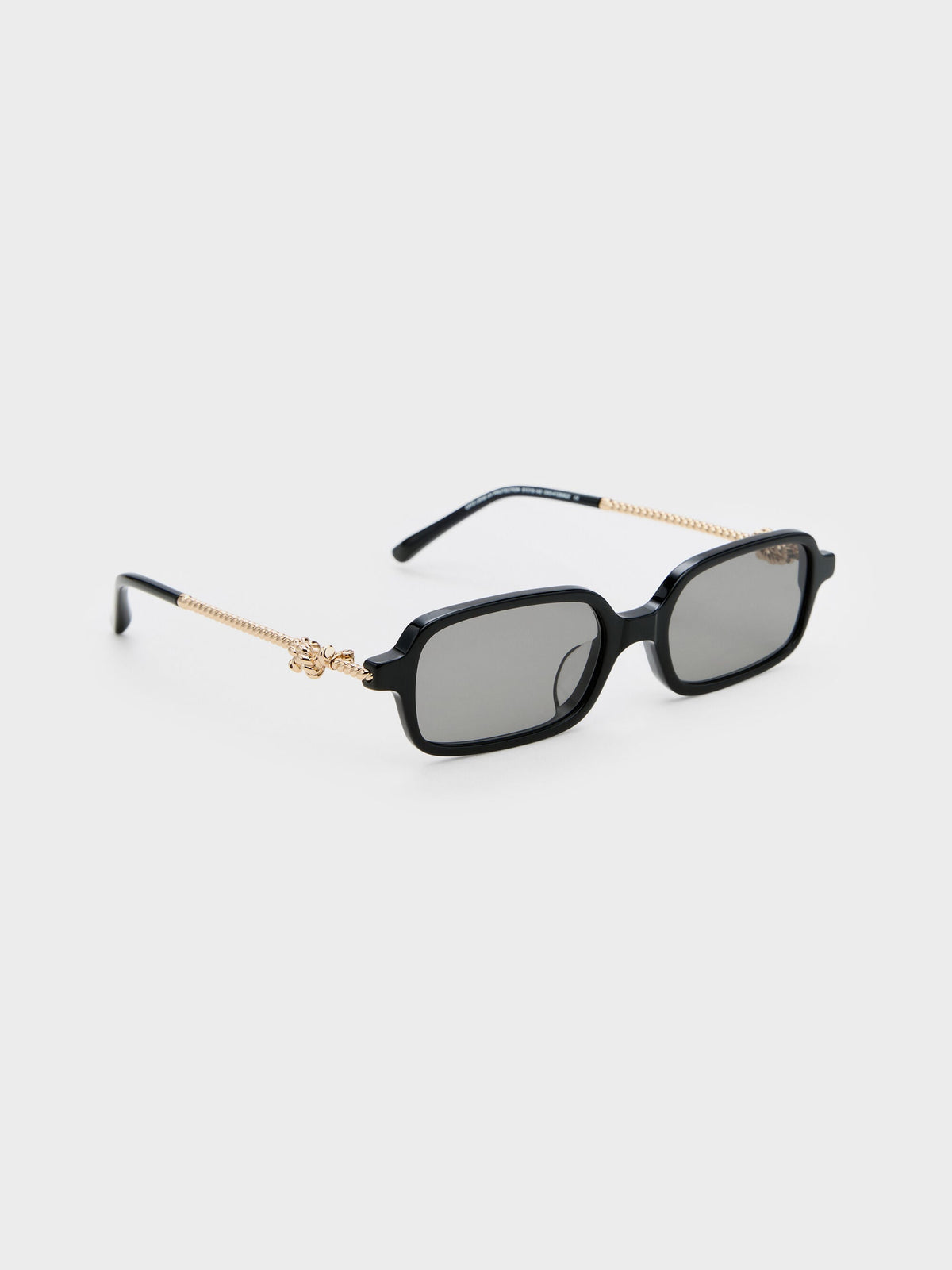 CHARLES & KEITH Deals | Sable Knot Rectangular Sunglasses - Black