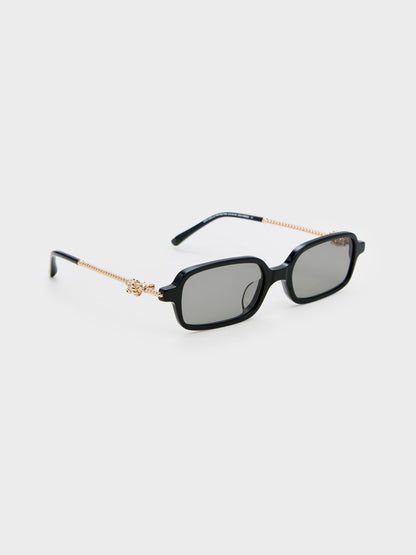 CHARLES & KEITH Deals | Sable Knot Rectangular Sunglasses - Black