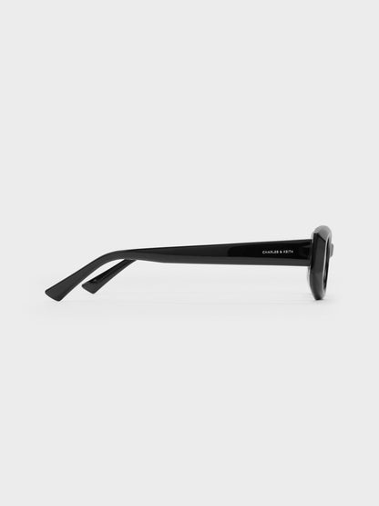 CHARLES & KEITH Top Pick | Aubrey Oval Sunglasses - Noir