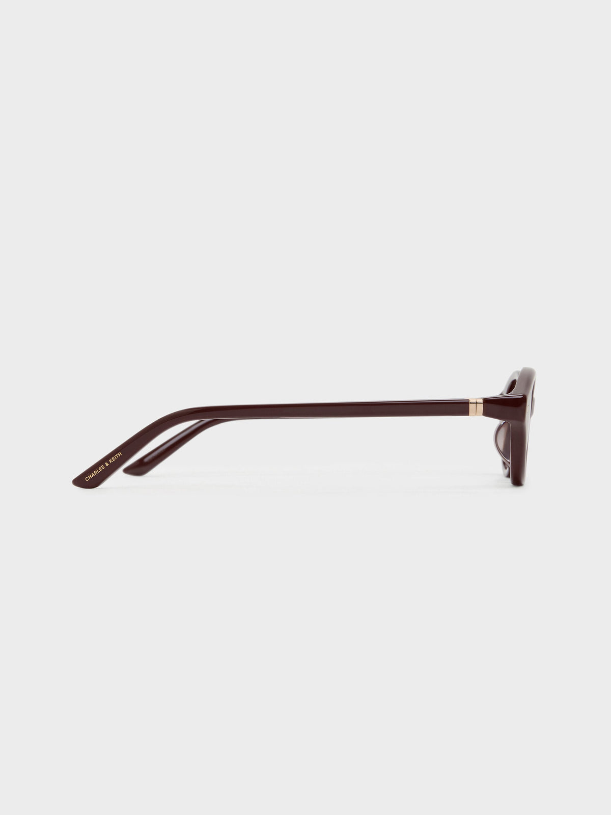 CHARLES & KEITH Sale | Pecola Oval Sunglasses - Wineberry Red