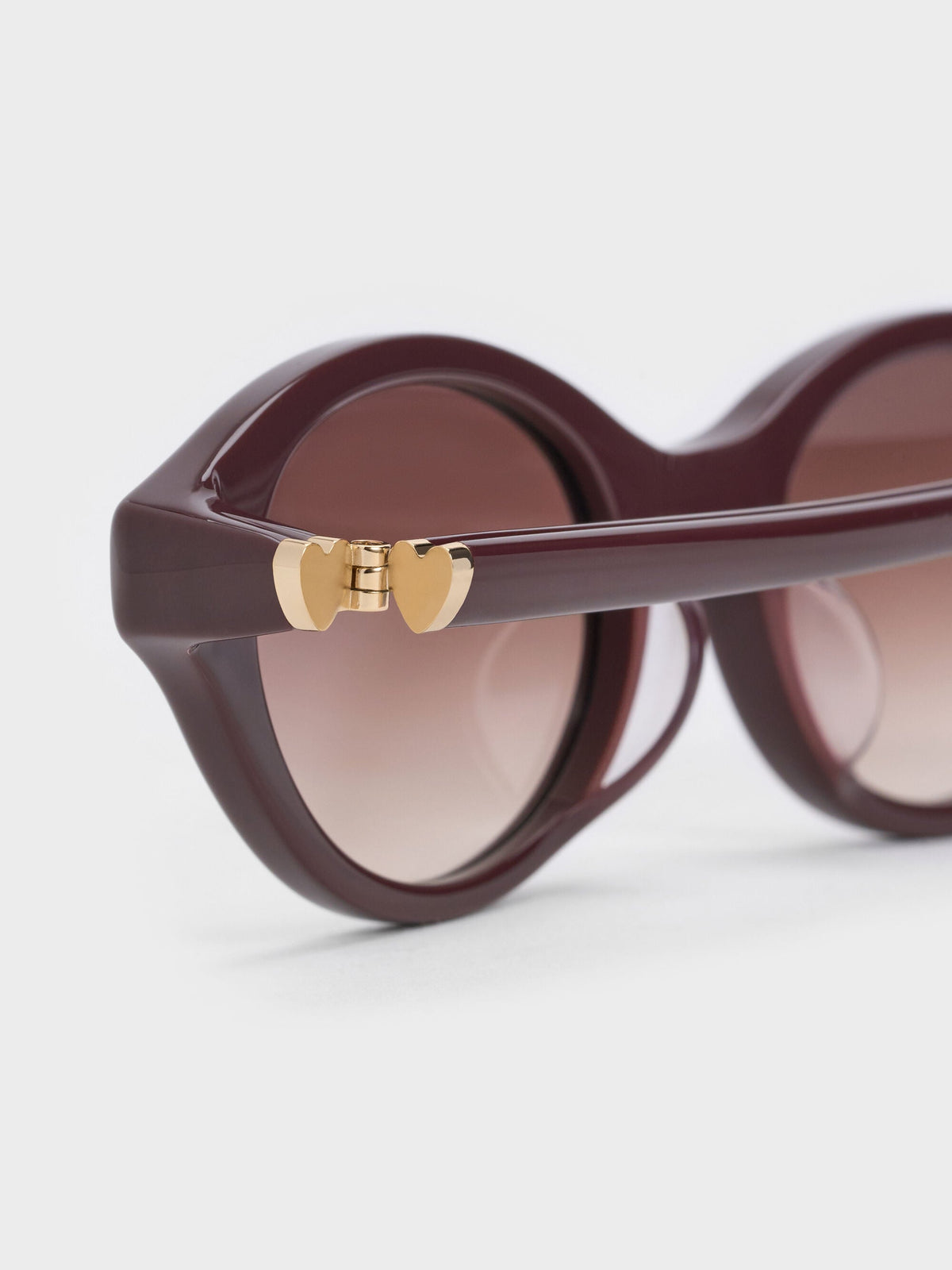CHARLES & KEITH Sale | Pecola Oval Sunglasses - Wineberry Red