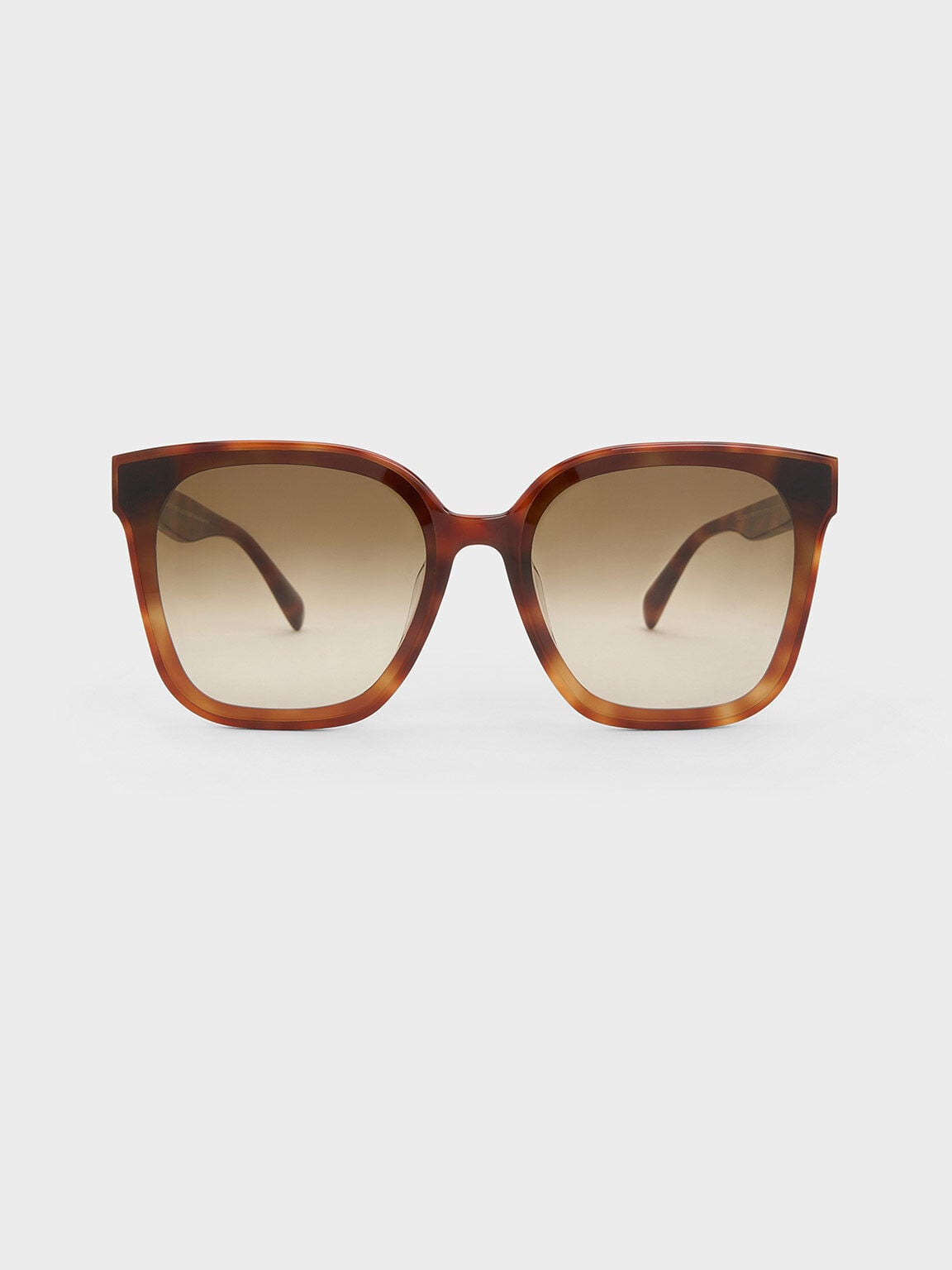 CHARLES & KEITH New | Gabine Tortoiseshell Oversized Butterfly Sunglasses - T. Shell