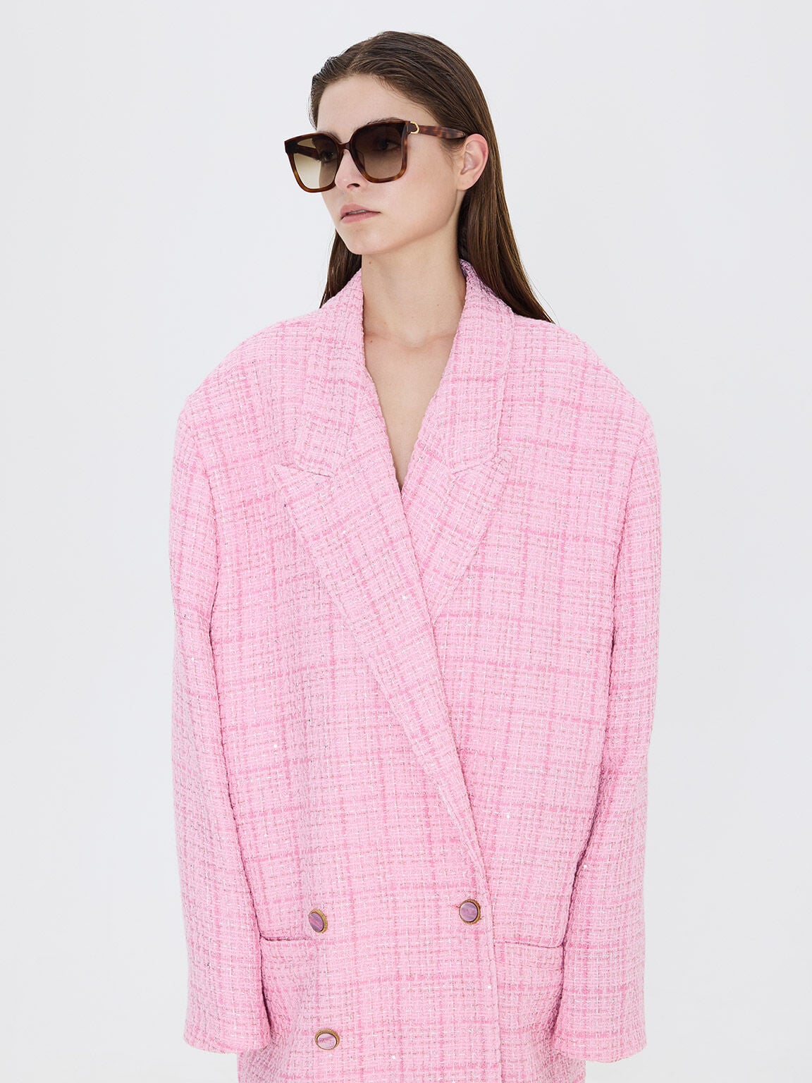 CHARLES & KEITH New | Gabine Tortoiseshell Oversized Butterfly Sunglasses - T. Shell