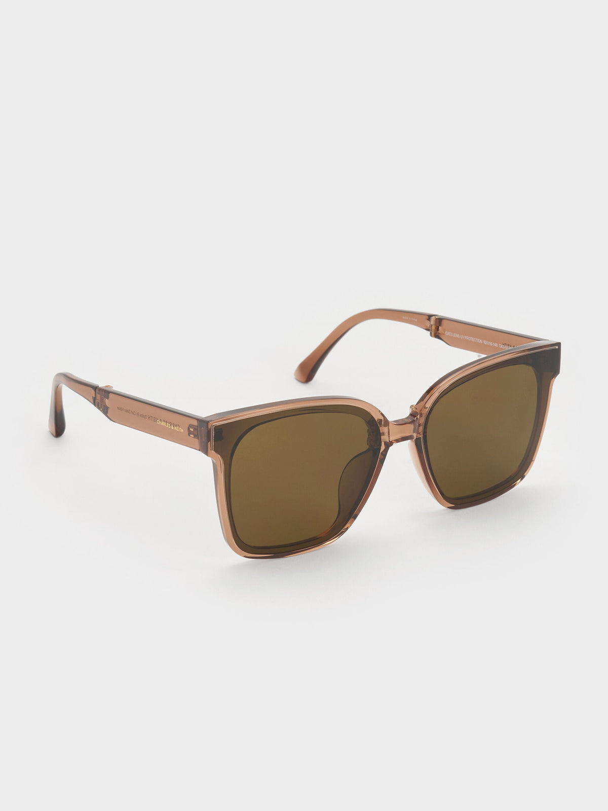 CHARLES & KEITH Recommended | Brea Foldable Sunglasses - Chestnut Brown