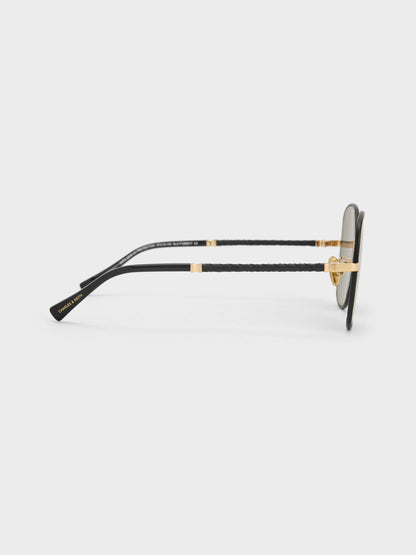 CHARLES & KEITH Smart Buy | Ivette Butterfly Sunglasses - Black