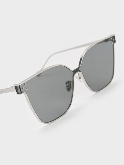 CHARLES & KEITH Sale | Ginny Butterfly Sunglasses - Silver