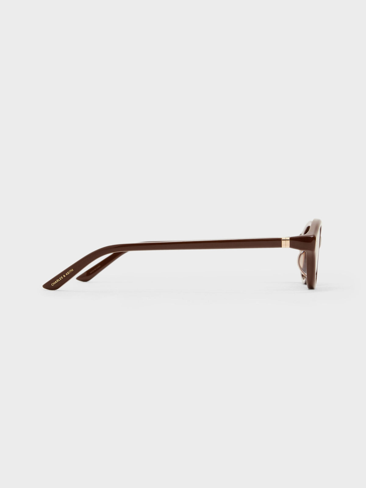 CHARLES & KEITH Exclusive | Pecola Oval Sunglasses - Pecan Brown