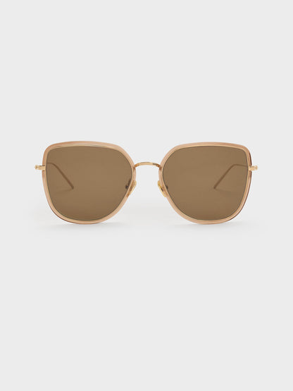 CHARLES & KEITH Everyday | Lisbeth Butterfly Sunglasses - Chestnut Brown