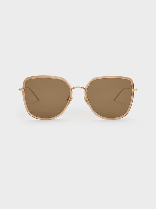 CHARLES & KEITH Everyday | Lisbeth Butterfly Sunglasses - Chestnut Brown